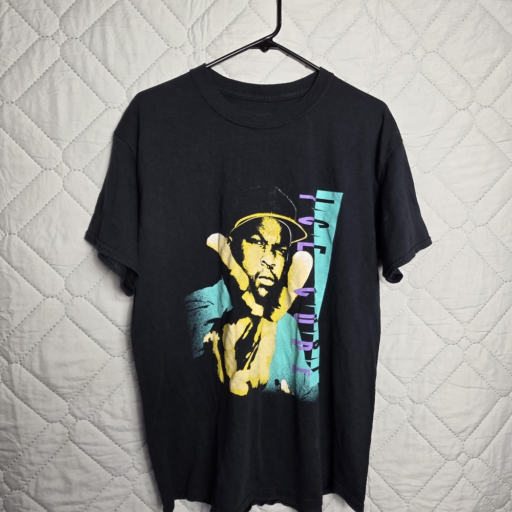 ICE CUBE Shirt Mens Large Black Rap Tee Vintage Style NWA Hip hop Graphic Print